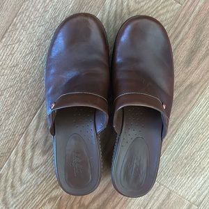 Ecco Mules Clogs Brown Slip On Women's Sz EU38/US7.5 ~ EUC